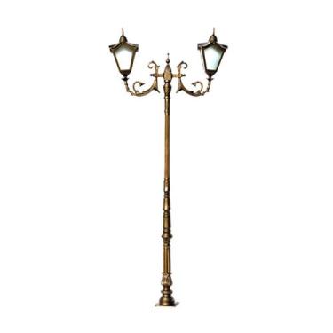 Imagem de Poste Colonial Bari 02 Luminárias Italiana de Alumínio 269cm - Luminár