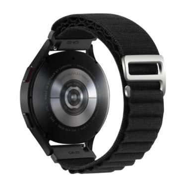 Imagem de KGFCE Pulseira de 20 mm e 22 mm para Samsung Galaxy Watch 6/4/5/Pro/classic/active 2/Gear S3 Alpine Loop Correa para HUAWEI GT 2 4 3 Pro (preta, 20 mm)