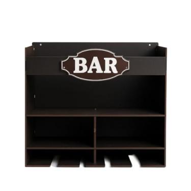 Imagem de Bar Barzinho Adega De Parede Com Porta Taça Porta Vinho Mdf Decoração