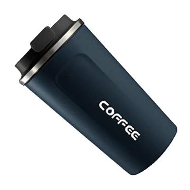 Imagem de Xícara de café com visor de temperatura inteligente, caneca de isolamento de aço inoxidável 304 com calibre maior para, viagem leve e portátil (510 ml)