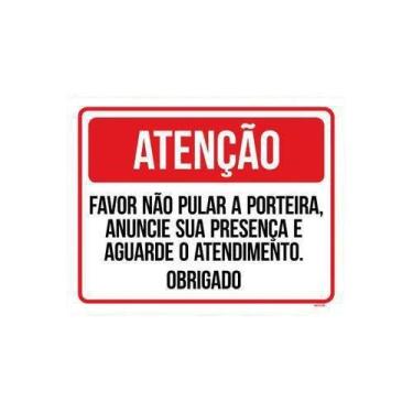 Imagem de Kit 10 Placas Atenção Favor Não Pular A Porteira - Sinalizo.Com