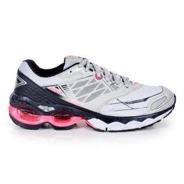 Imagem de Tenis Wave Force Feminino Confortavel Academia - DUBBELE, Prata rosa, 