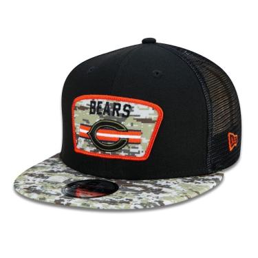 Imagem de Boné New Era NFL Trucker Chicago Bears Salute 9Fifty Aba Reta Snapback Masculino-Masculino