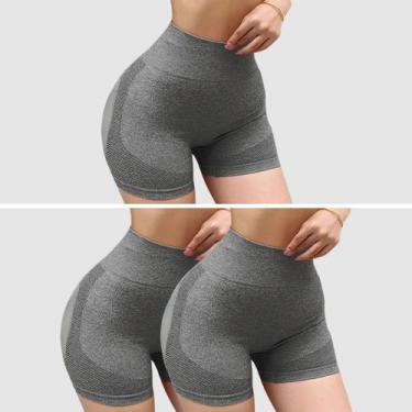 Imagem de Kit 3 Shorts Feminino Fitness Empina Bumbum Academia Lançamento  2025 