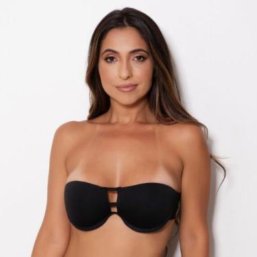 Imagem de Sutiã sem alça Reforçado Cor:PretoTamanho:G - D'Mattos Confecção, Pret