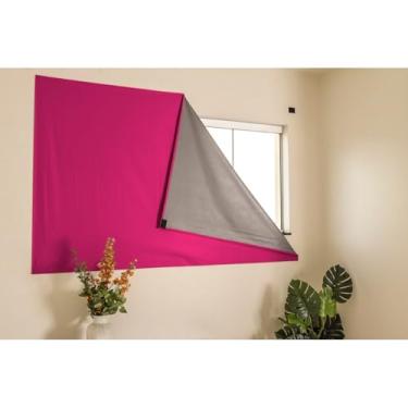 Imagem de Cortina Painel Blackout com para Sala Quarto Cozinha Qualidade (PINK,135X175)