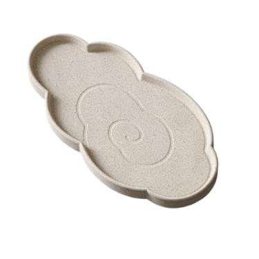 Imagem de Bandeja de chá da tarde bandeja de chá absorvente de cerâmica de areia bule de chá doméstico conjunto de armazenamento de mesa de frutas