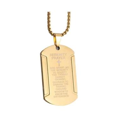 Imagem de Pingente De Crucifixo Dourado Para Homens, Colar Religioso Estilo Miam