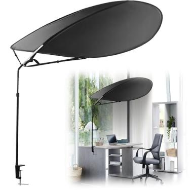 Imagem de BALAPET Cubículo grande de escritório e persiana de mesa, rotação de 360° e escudo de luz de cubículo ajustável giratório horizontal, projetado para trabalhadores sensíveis à luz, sombra ideal para