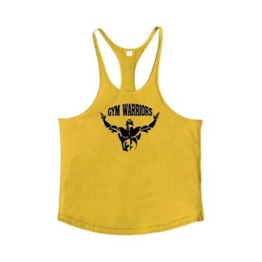 Imagem de Camisetas De Algodão Masculinas Para Academia, Estilo V-Back, Sem Mang