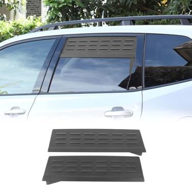 Imagem de Fgtagtal Ventilação de ar de janela compatível com Subaru Forester 2019-2024, persianas de janela traseira de alumínio, acessórios de acabamento, 2 peças