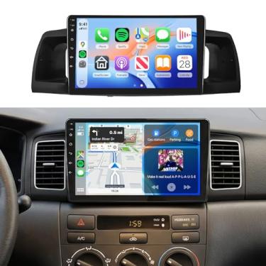 Imagem de Rádio estéreo 4G + 64G para Toyota Corolla EX 2005-2012, tela sensível ao toque IPS de 9 polegadas/Android 13/Wireless CarPlay/Android Auto/DSP 32 EQ/Navegação GPS/WiFi/5.0Bluetooth/FM/RDS/SWC/AHD
