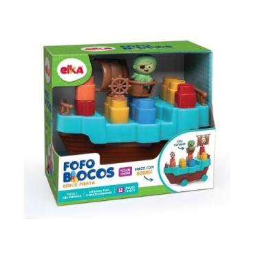 Imagem de Fofo Blocos Barco Pirata 13 Peças - Elka