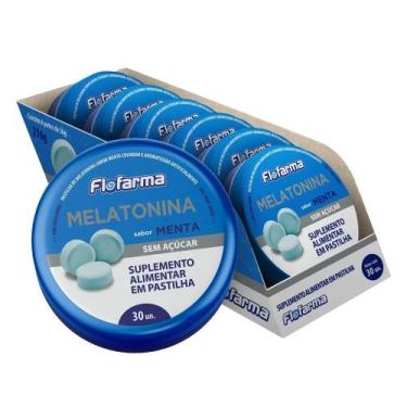 Imagem de Suplemento Flofarma Melatonina em Pastilha Menta 36g - Embalagem com 6