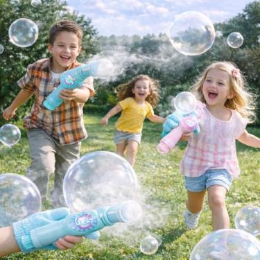 Imagem de Máquina de Bolhas de Sabão Gigantes com Fumaça – Brinquedo Infantil com Luva Mágica e Acessórios, Bolhas Saltitantes, Diversão ao Ar Livre +3 Anos