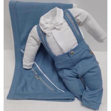 Imagem de Saída Maternidade Luxo Bebê Menino Body Calça Paraiso 17757-Masculino