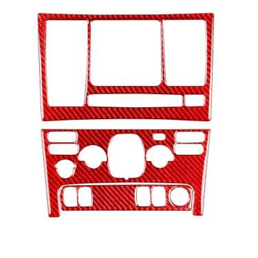 Imagem de REPOYUL Adesivo de painel de controle central de carro de fibra de carbono compatível com Volvo XC90 2003-2014, acessórios internos de carro de fibra de carbono (tipo A)