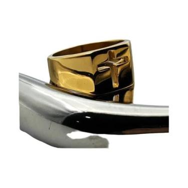 Imagem de Anel de cruz de Jesus em aço inoxidável 316L para polimento de joias v