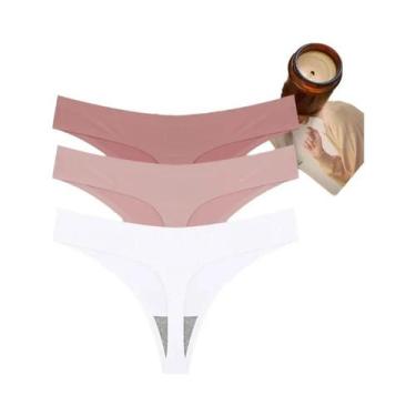 Imagem de Conjunto De Lingerie Sexy Feminina T-back G-String Respirável Sem Cost