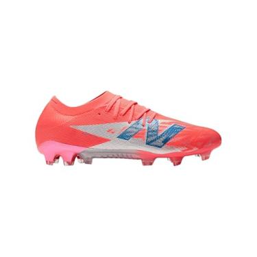 Imagem de New Balance Tênis de futebol masculino Furon Elite FG V8, Vermelho energético com Nb Navy e Light Cyclone, 10.5 Women/9 Men