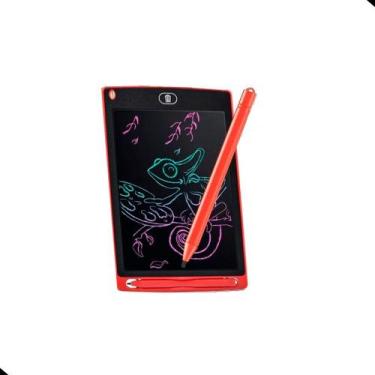 Imagem de Lousa Tablet LCD Mágico Desenho 10 Polegadas Médio - 9H, Vermelho