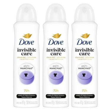 Imagem de Kit 3 Desodorante Dove Invisible Care Anti Manchas Antitranspirante 72