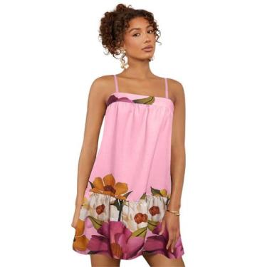 Imagem de Vestido Feminino Curto Alcinha Floral Verão Soltinho Casual Elegante M