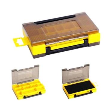 Imagem de Caixa De Armazenamento De Iscas De Pesca De Plástico Dupla Face Com Es