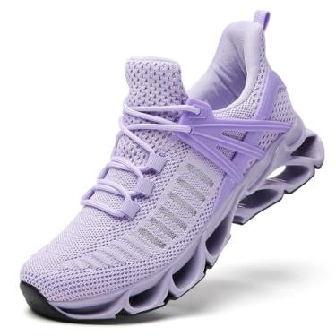 Imagem de SKDOIUL Tênis esportivo feminino de caminhada, Yq02 Roxo claro, 38