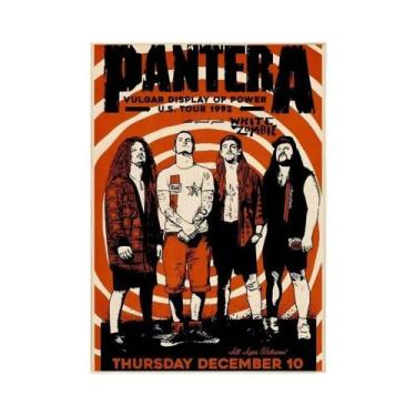 Imagem de Pôster Vintage Da Banda Pantera Em HD, À Prova d'Água, Autoadesivo, De