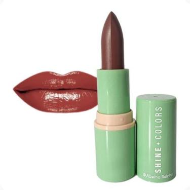 Imagem de Batom Com Brilho e Sabor Chocolate Shine Colors Abelha Rainha REF 6665