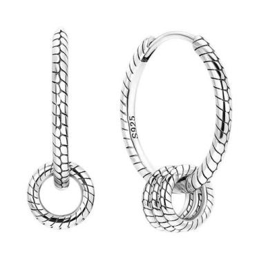 Imagem de Brincos De Prata 925 Estrela E Lua Com Design Moderno Entrelaçado Para