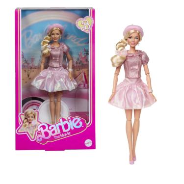 Imagem de Boneca Barbie O Filme Blusa Saia E Boina Rosa - Mattel JBJ53