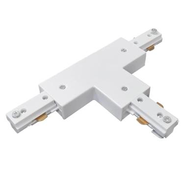 Imagem de Bravsekai H Track T Connector H Type Single Circuit 3-Wire-1 Kit de iluminação de trilho para H Track System Acessórios de iluminação de pista 120V (conector T branco)