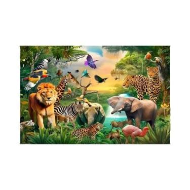 Imagem de Decoração De Festa De Aniversário Masculina Com Animais Da Selva E Fun