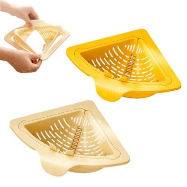 Imagem de Cesta magnética de drenagem para pia de cozinha de 2/3 peças, cesta de drenagem e armazenamento de alimentos triangular de abertura conveniente com suporte magnético, filtro de pia de cozinha e
