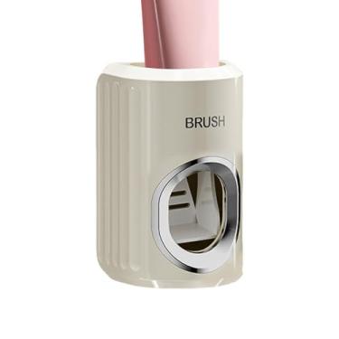 Imagem de Dispensador automático de pasta de dente, dispensador de bomba de pasta de dente, rack inteligente, acessórios montados na parede para banheiros, chuveiro, trailer, espelho, gaveta familiar