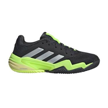 Imagem de adidas Barricade 13 Clay Court Tênis masculino, Preto/Zero Metálico/Limão Lúcido, 42