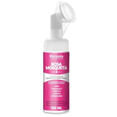 Imagem de Mousse Micelar Espuma de Limpeza Facial Rosa Mosqueta 150ml - Rhenuks-Unissex