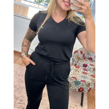 Imagem de Conjunto Pijama Cirurgico Scrub Ame Preto Poliester - Rachele, P