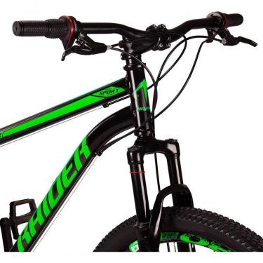 Imagem de Bicicleta 29 Raider Sport Aço 21M Freio a Disco c/ Suspensão Preto+verde