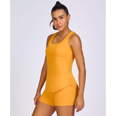Imagem de Regata Skin Fit Alto Giro Alongada Laranja Tangelo-Feminino