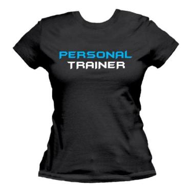 Imagem de Camiseta Personal Trainer Academia Feminina Baby Look - Blackchic, Pre