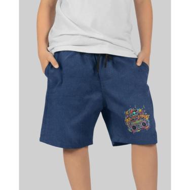 Imagem de Bermuda DR7 Street Tactel Infantil DJ - Azul-Unissex