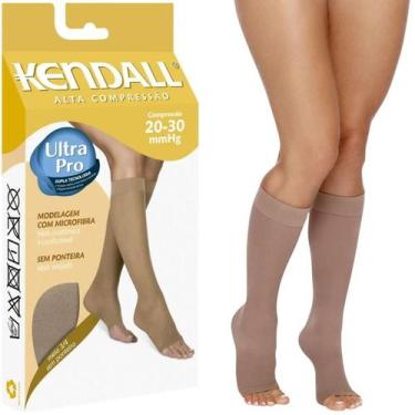 Imagem de Meia Kendall 3/4 Alta Compressão 20~30mmHg Sem Ponteira Original, Mel,