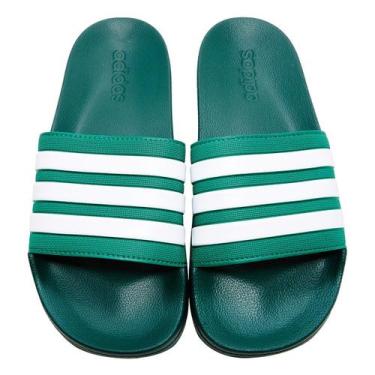 Imagem de Chinelo Adidas Slide Adilette Shower, Verde, Branco, 36/37