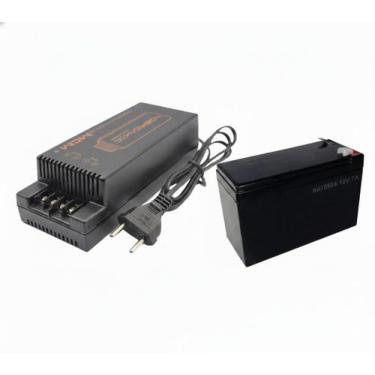 Imagem de Kit Fonte Nobreak 12v 10a Mcm Cftv + Bateria 12v