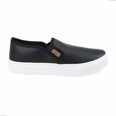 Imagem de Tenis Slip On Feminino Leve Confortavel Antiderrapante Preto-Feminino