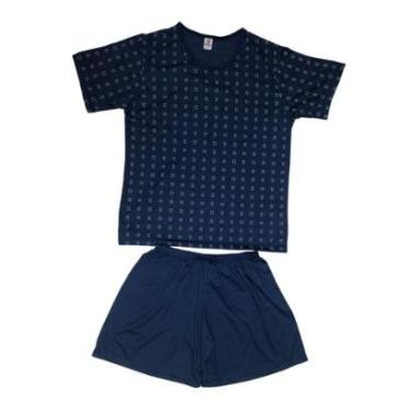 Imagem de Pijama Verão Masculino Adulto Estampado Marinho-Masculino