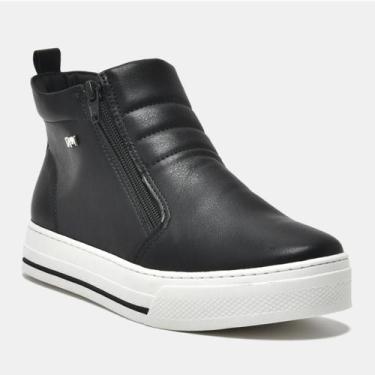 Imagem de Via Marte Botinha Cano Curto Preta - Tênis de cano Curto Via Marte Pre